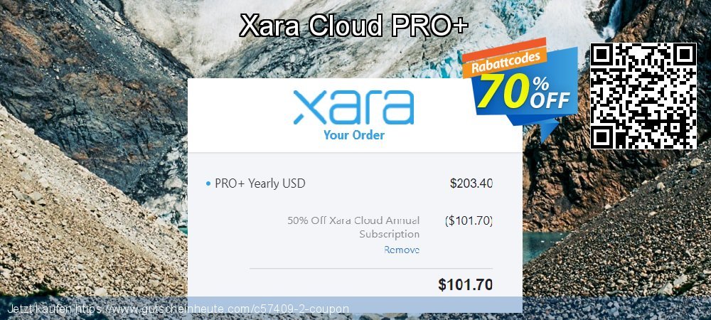 Xara Cloud PRO+ wunderschön Diskont Bildschirmfoto