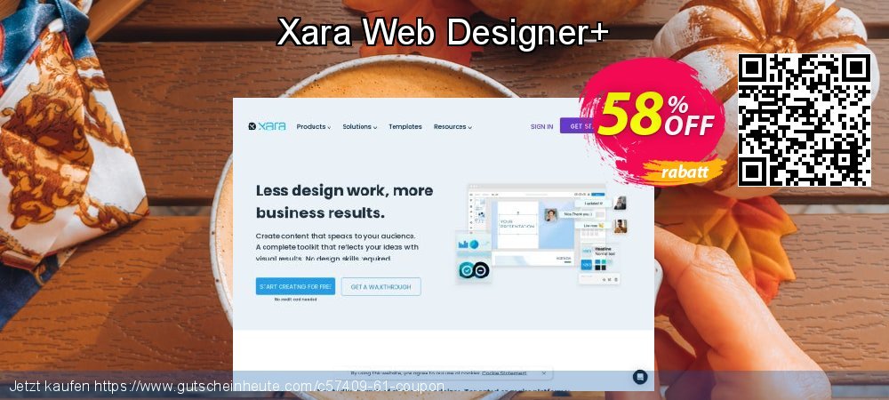 Xara Web Designer+ toll Förderung Bildschirmfoto