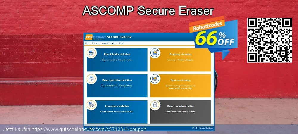 ASCOMP Secure Eraser besten Ermäßigung Bildschirmfoto