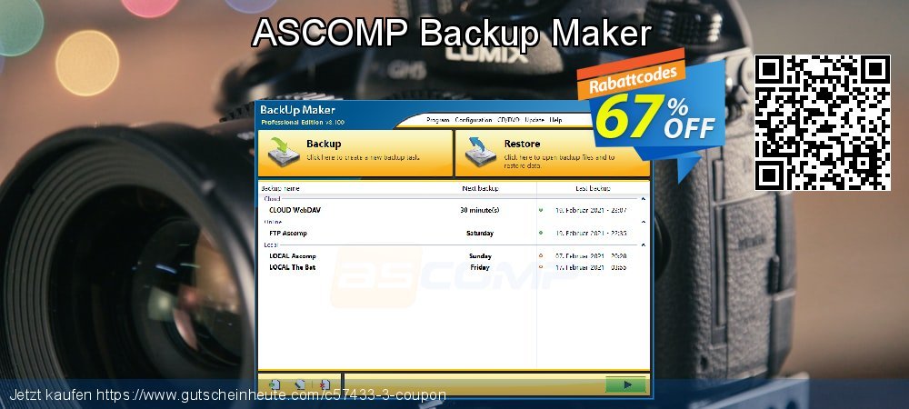ASCOMP Backup Maker erstaunlich Verkaufsförderung Bildschirmfoto
