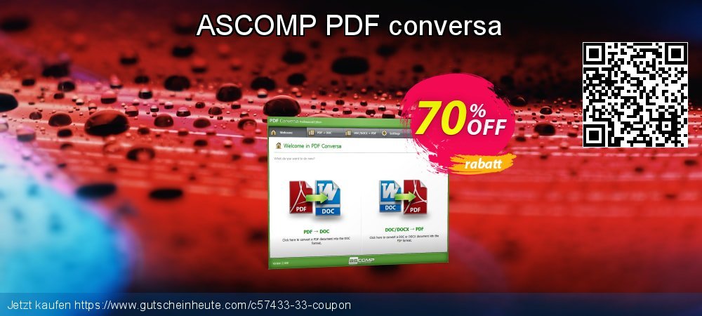 ASCOMP PDF conversa Sonderangebote Ermäßigung Bildschirmfoto