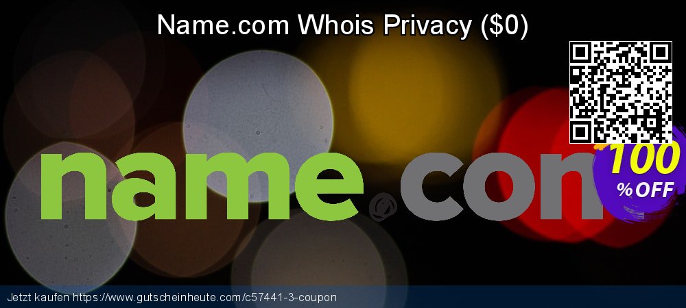 Name.com Whois Privacy - $0  umwerfende Promotionsangebot Bildschirmfoto
