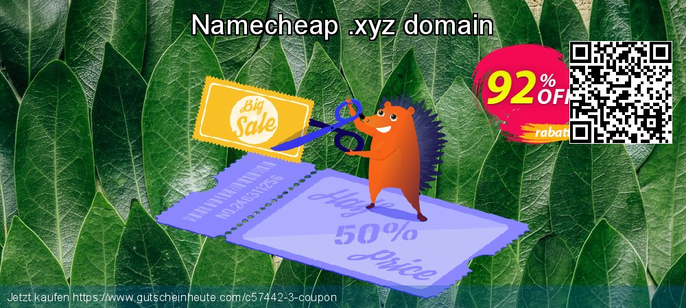 Namecheap .xyz domain ausschließenden Förderung Bildschirmfoto