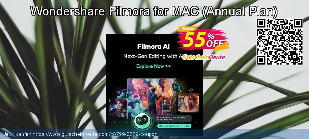 Wondershare Filmora for MAC - Annual Plan  uneingeschränkt Sale Aktionen Bildschirmfoto