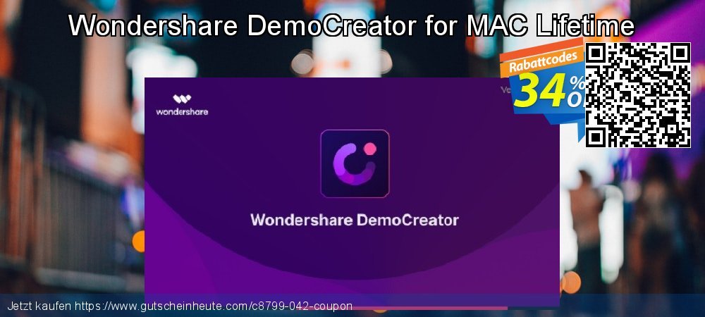Wondershare DemoCreator for MAC Lifetime super Sale Aktionen Bildschirmfoto