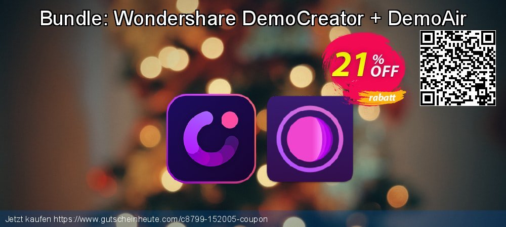 Bundle: Wondershare DemoCreator + DemoAir super Rabatt Bildschirmfoto