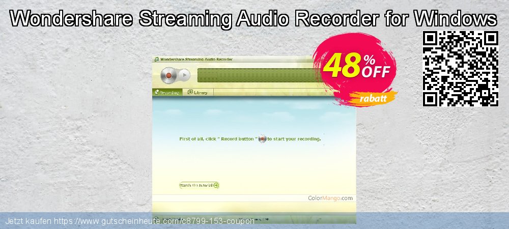 Wondershare Streaming Audio Recorder for Windows klasse Disagio Bildschirmfoto