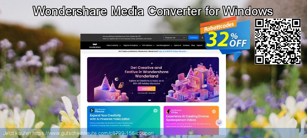 Wondershare Media Converter for Windows ausschließlich Außendienst-Promotions Bildschirmfoto