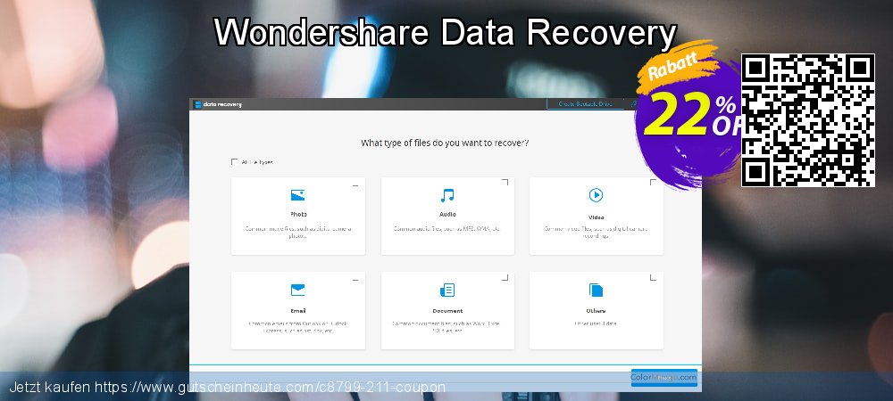 Wondershare Data Recovery geniale Beförderung Bildschirmfoto