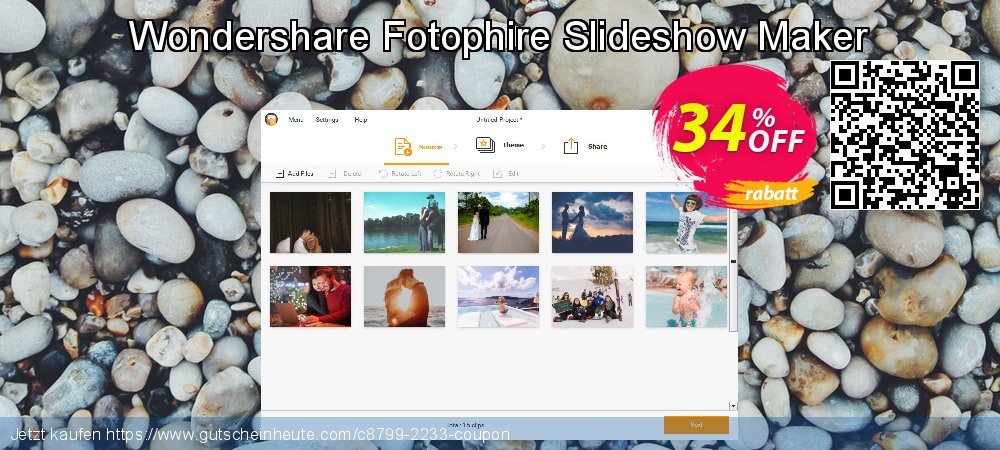 Wondershare Fotophire Slideshow Maker verblüffend Sale Aktionen Bildschirmfoto