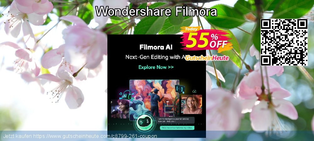 Wondershare Filmora verblüffend Förderung Bildschirmfoto