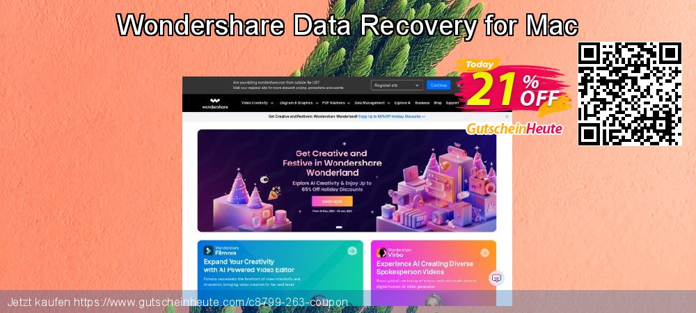 Wondershare Data Recovery for Mac überraschend Sale Aktionen Bildschirmfoto