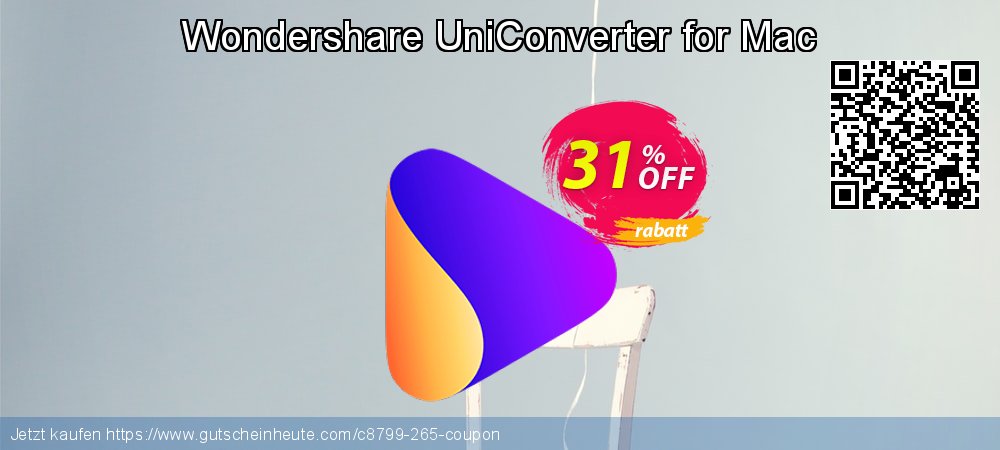 Wondershare UniConverter for Mac verwunderlich Ermäßigungen Bildschirmfoto