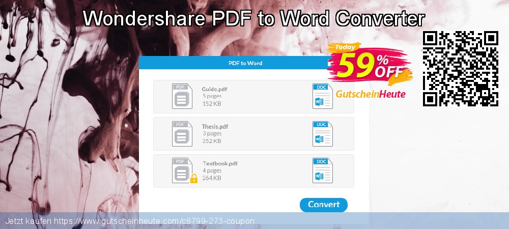 Wondershare PDF to Word Converter geniale Verkaufsförderung Bildschirmfoto