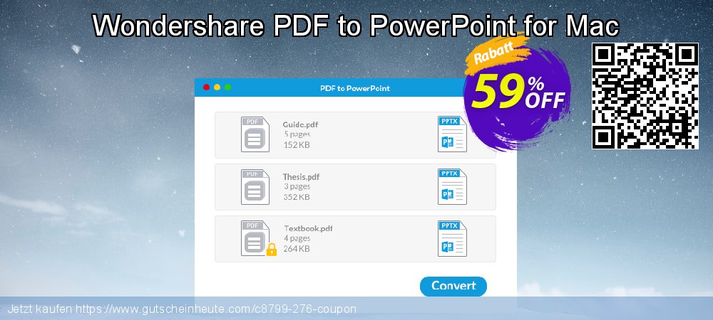 Wondershare PDF to PowerPoint for Mac spitze Preisreduzierung Bildschirmfoto