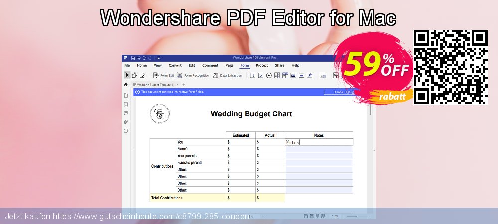 Wondershare PDF Editor for Mac unglaublich Promotionsangebot Bildschirmfoto