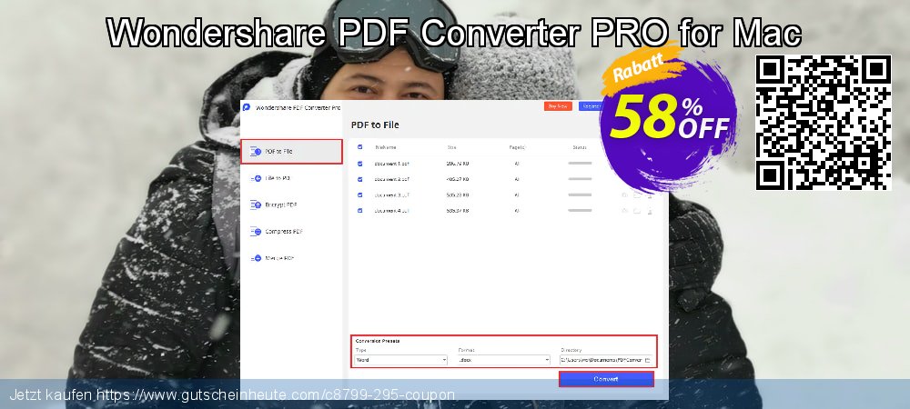 Wondershare PDF Converter PRO for Mac formidable Förderung Bildschirmfoto