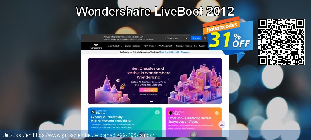 Wondershare LiveBoot 2012 verwunderlich Beförderung Bildschirmfoto