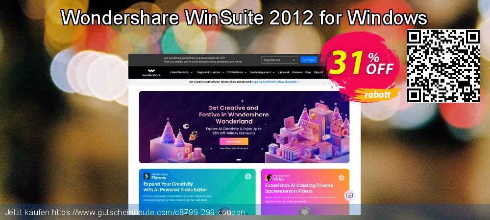 Wondershare WinSuite 2012 for Windows beeindruckend Ermäßigungen Bildschirmfoto
