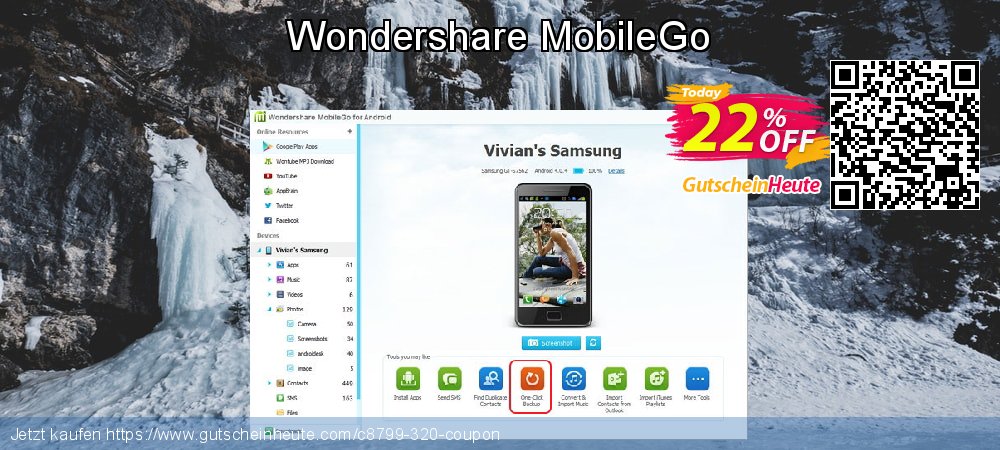 Wondershare MobileGo atemberaubend Nachlass Bildschirmfoto