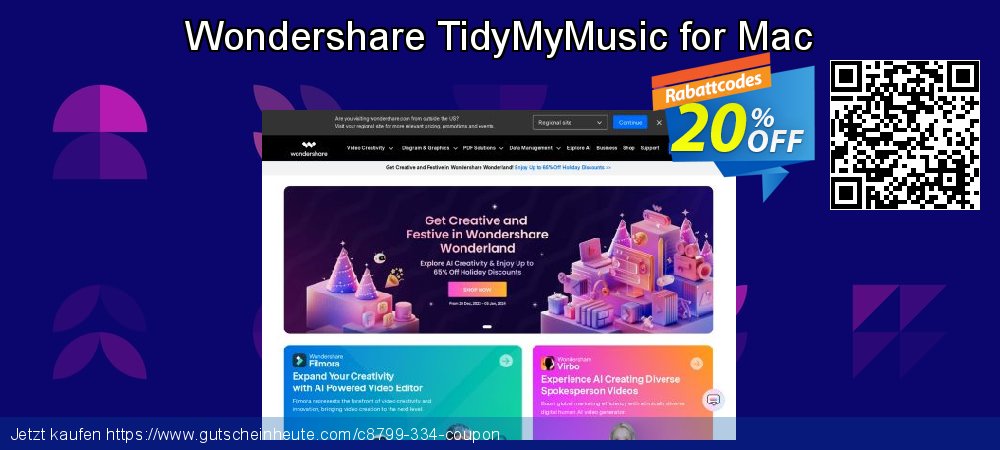 Wondershare TidyMyMusic for Mac umwerfenden Preisnachlässe Bildschirmfoto