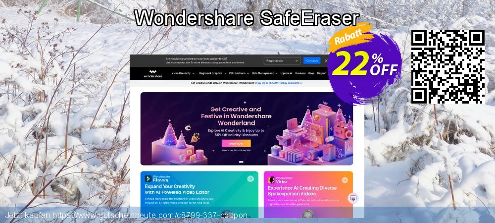 Wondershare SafeEraser genial Nachlass Bildschirmfoto