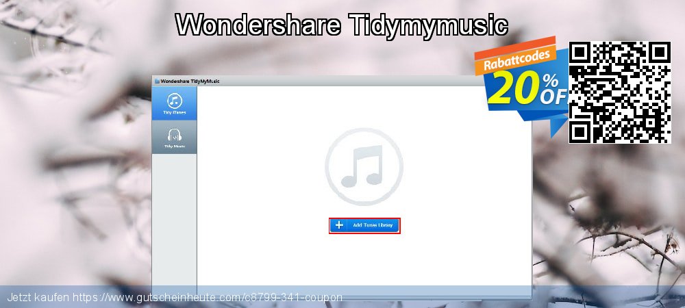 Wondershare Tidymymusic uneingeschränkt Verkaufsförderung Bildschirmfoto