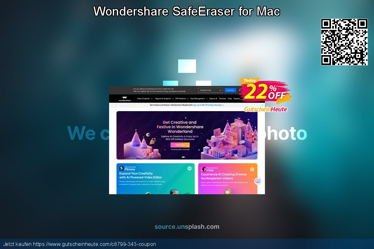 Wondershare SafeEraser for Mac ausschließenden Außendienst-Promotions Bildschirmfoto