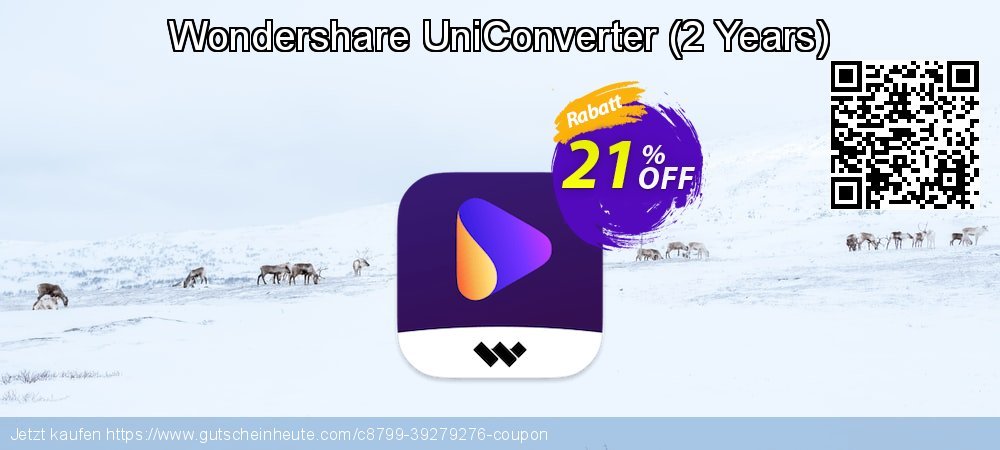 Wondershare UniConverter - 2 Years  wundervoll Nachlass Bildschirmfoto