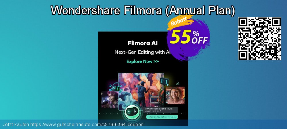 Wondershare Filmora - Annual Plan  aufregenden Außendienst-Promotions Bildschirmfoto