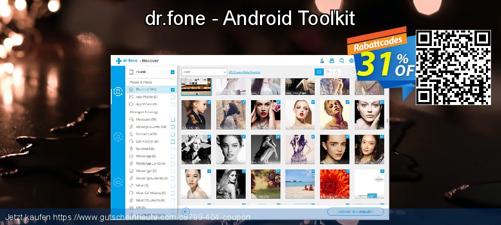dr.fone - Android Toolkit ausschließlich Promotionsangebot Bildschirmfoto