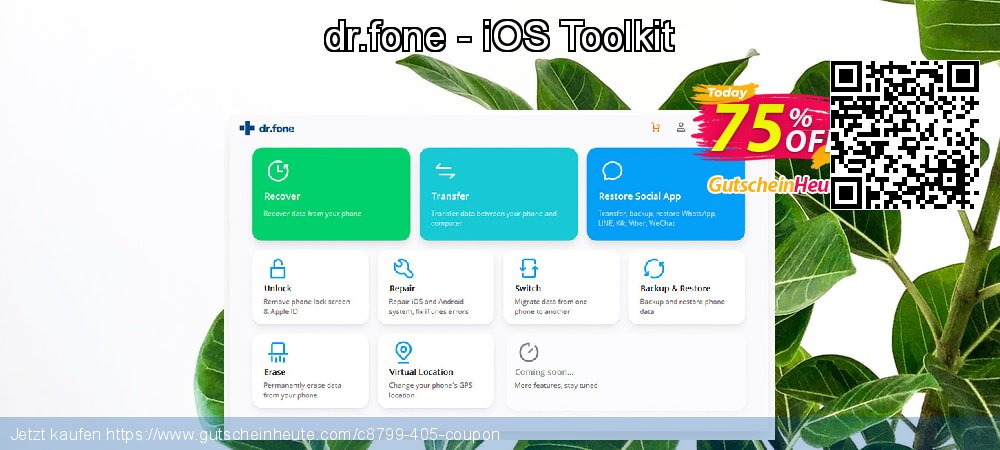 dr.fone - iOS Toolkit ausschließenden Nachlass Bildschirmfoto