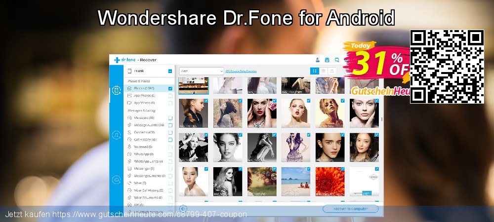 Wondershare Dr.Fone for Android Sonderangebote Ermäßigung Bildschirmfoto