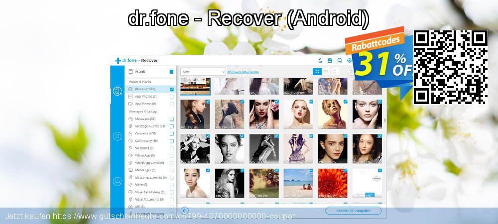 dr.fone - Recover - Android  überraschend Ausverkauf Bildschirmfoto