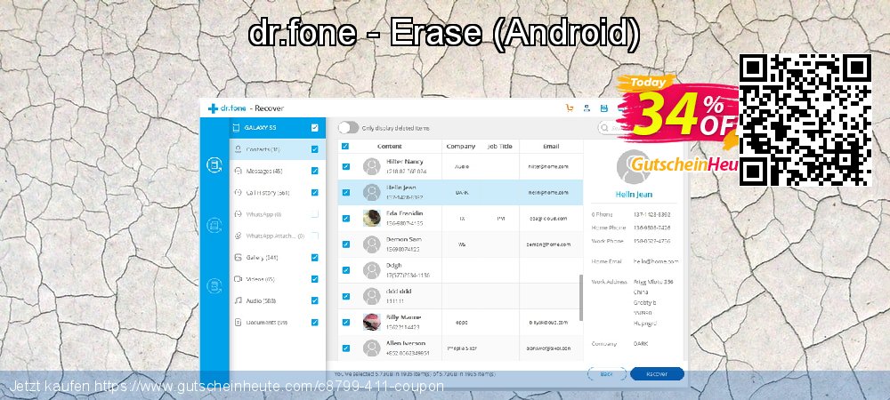 dr.fone - Erase - Android  großartig Außendienst-Promotions Bildschirmfoto