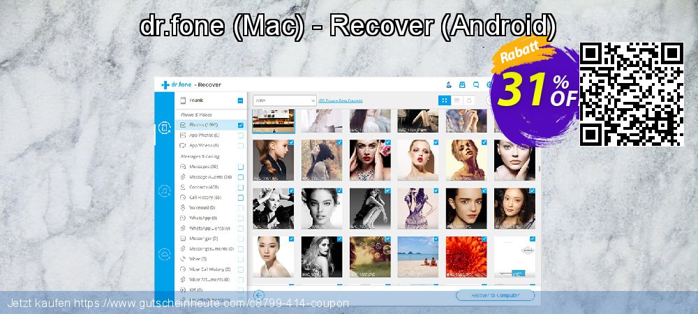 dr.fone - Mac - Recover - Android  super Förderung Bildschirmfoto