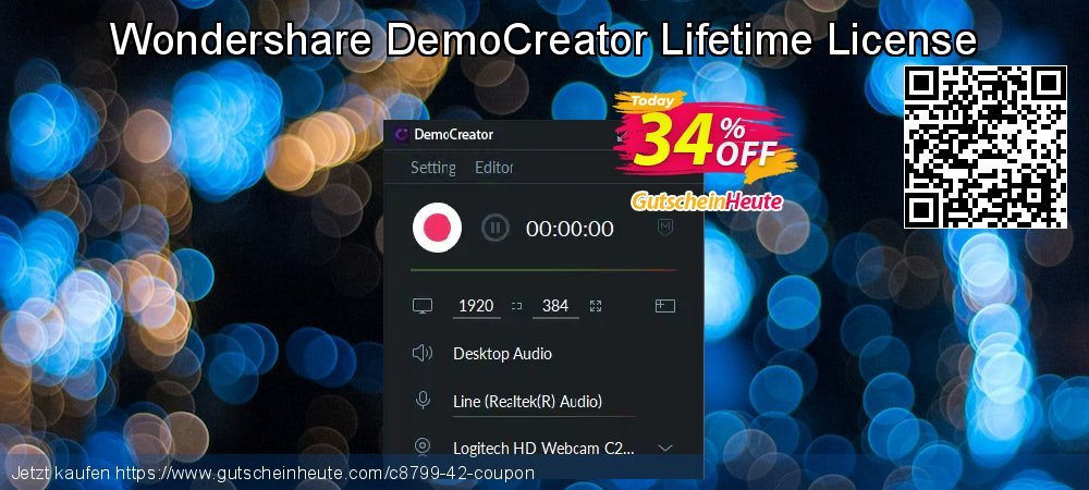 Wondershare DemoCreator Lifetime License formidable Verkaufsförderung Bildschirmfoto