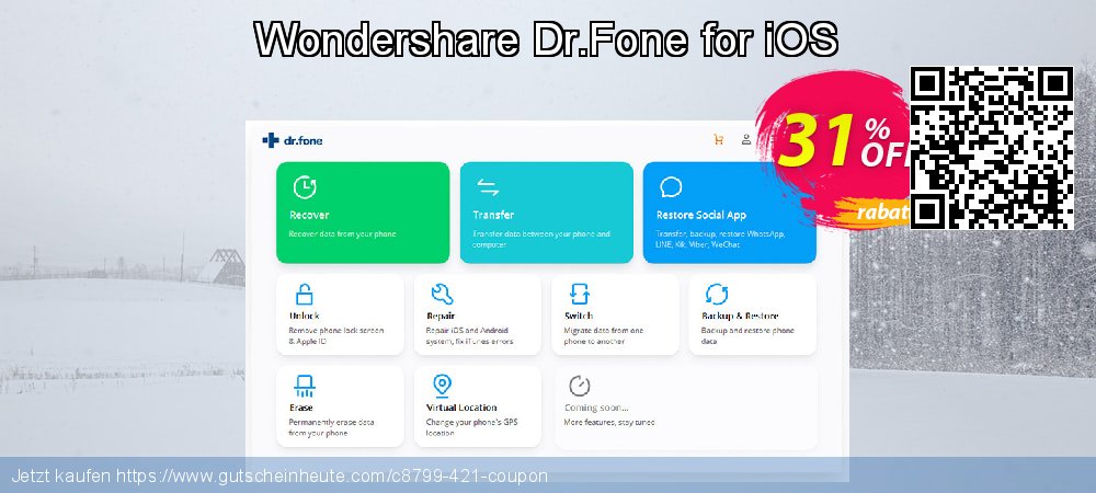 Wondershare Dr.Fone for iOS toll Promotionsangebot Bildschirmfoto