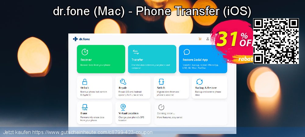 dr.fone - Mac - Phone Transfer - iOS  beeindruckend Diskont Bildschirmfoto