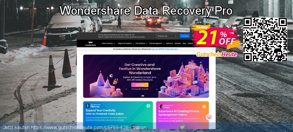 Wondershare Data Recovery Pro geniale Außendienst-Promotions Bildschirmfoto