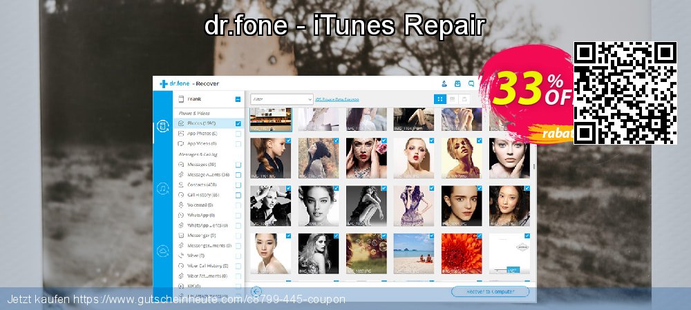 dr.fone - iTunes Repair super Außendienst-Promotions Bildschirmfoto
