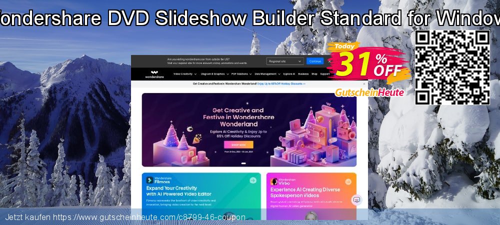 Wondershare DVD Slideshow Builder Standard for Windows beeindruckend Preisnachlass Bildschirmfoto
