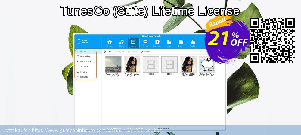 TunesGo - Suite Lifetime License großartig Beförderung Bildschirmfoto