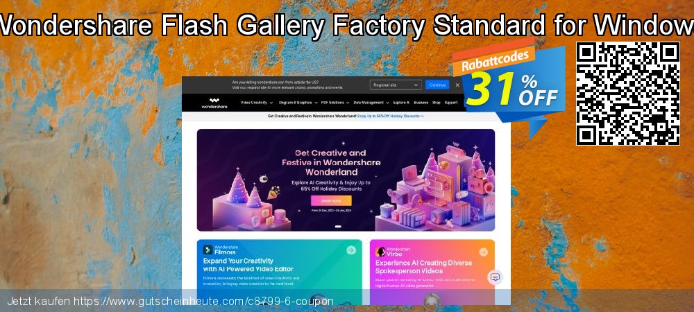 Wondershare Flash Gallery Factory Standard for Windows genial Disagio Bildschirmfoto