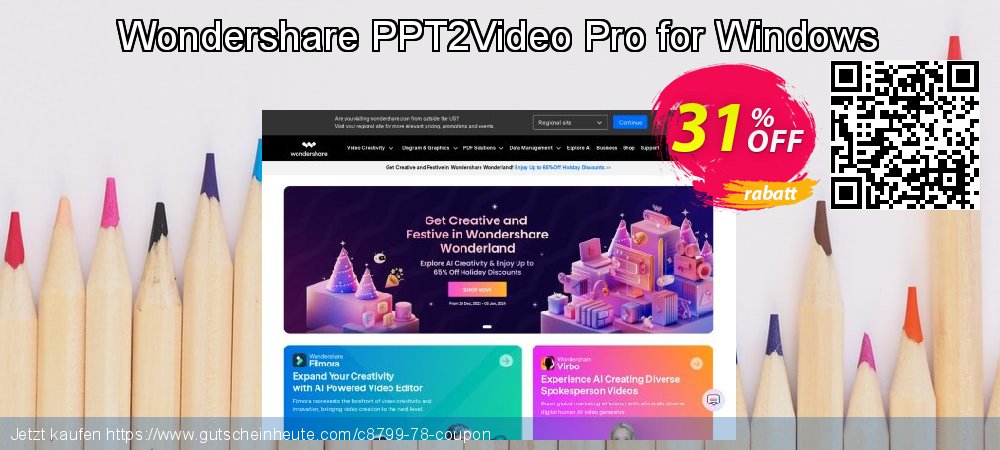 Wondershare PPT2Video Pro for Windows faszinierende Außendienst-Promotions Bildschirmfoto