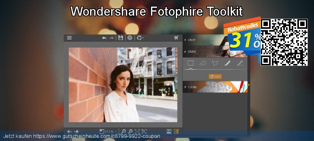 Wondershare Fotophire Toolkit wundervoll Promotionsangebot Bildschirmfoto